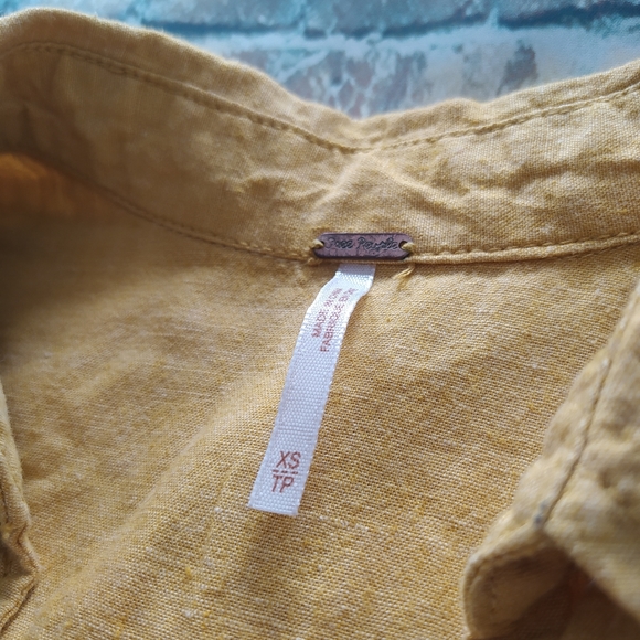Free People ready or not linen blend blouse - Picture 11 of 12